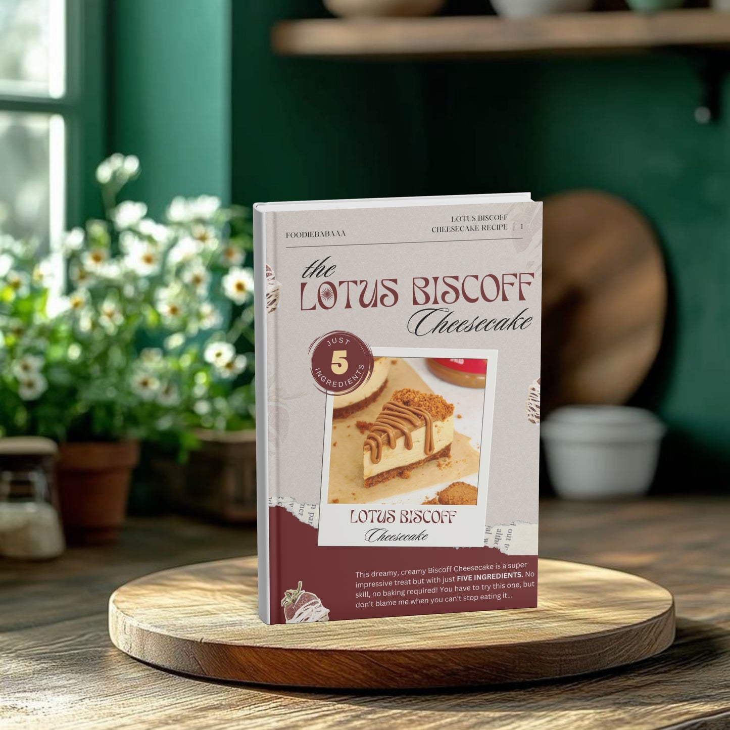 Lotus Biscoff Cheesecake Recipe - using just 5 Ingredients (E Book)