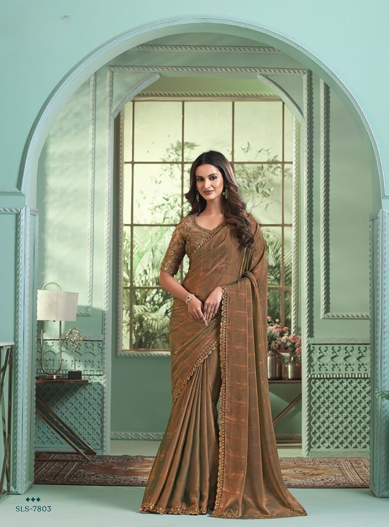 Rustic Gold Saree & Blouse (A3)