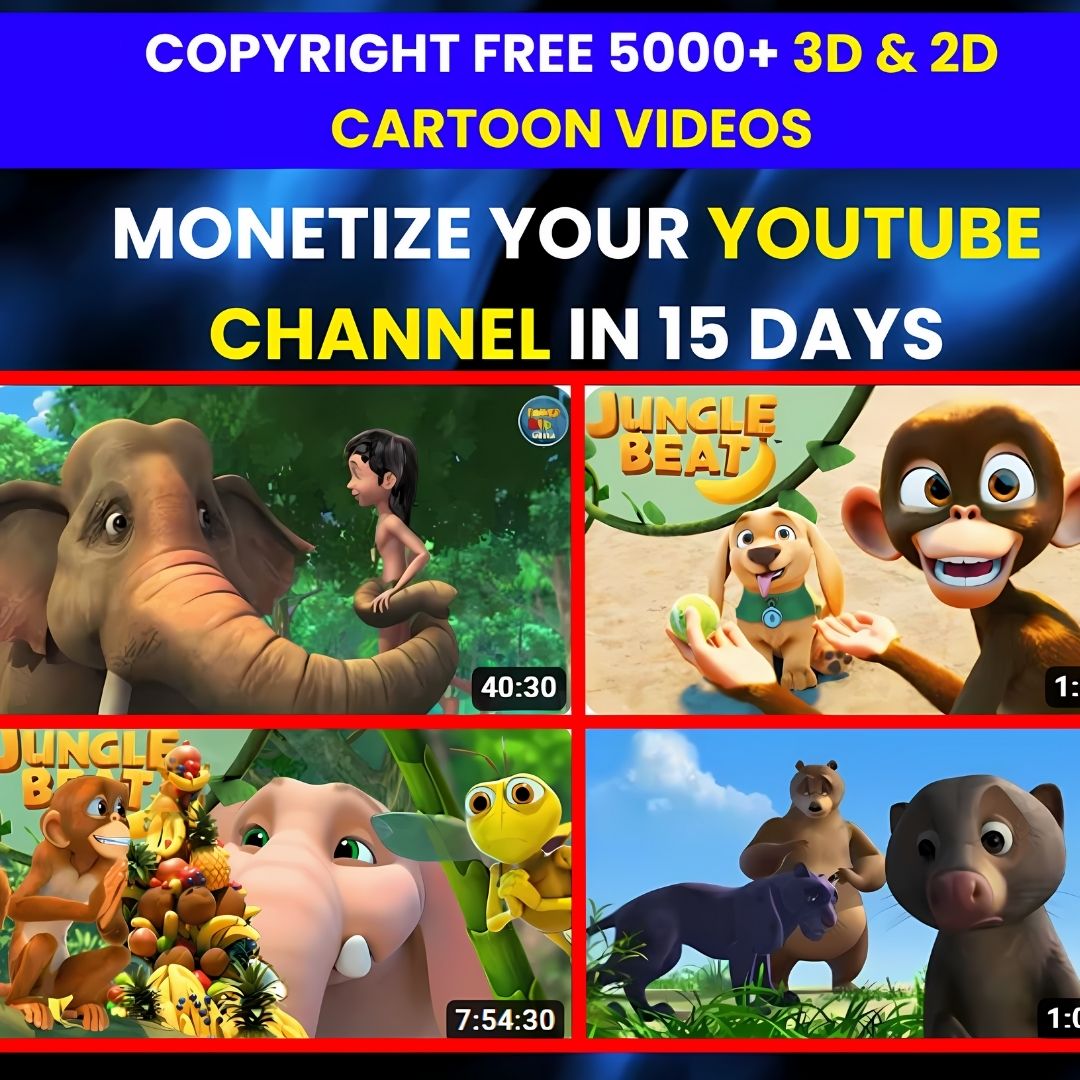 2,000+ Hindi Animated Stories Bundle Earn 2 Lakhs per month from YouTube