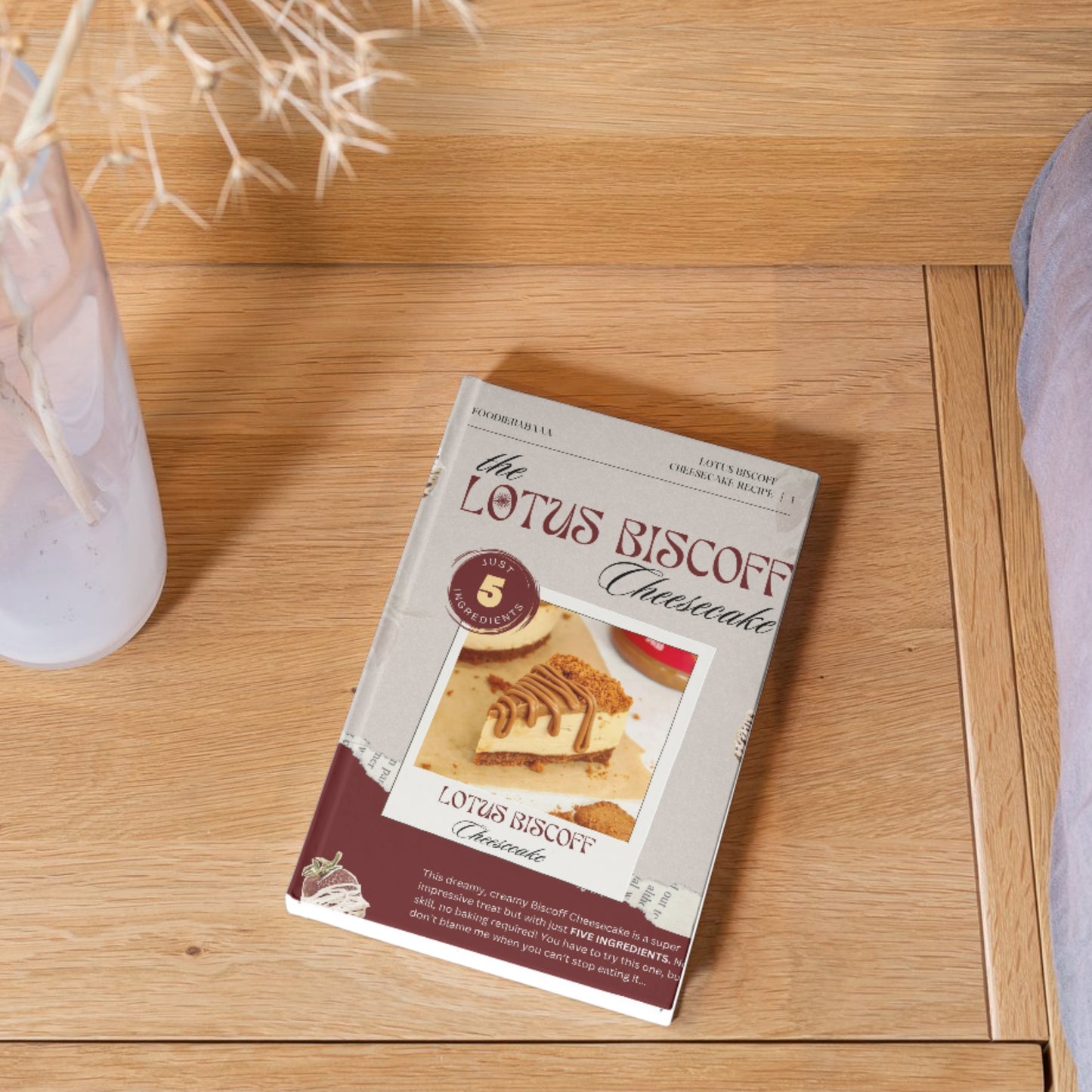 Lotus Biscoff Cheesecake Recipe - using just 5 Ingredients (E Book)