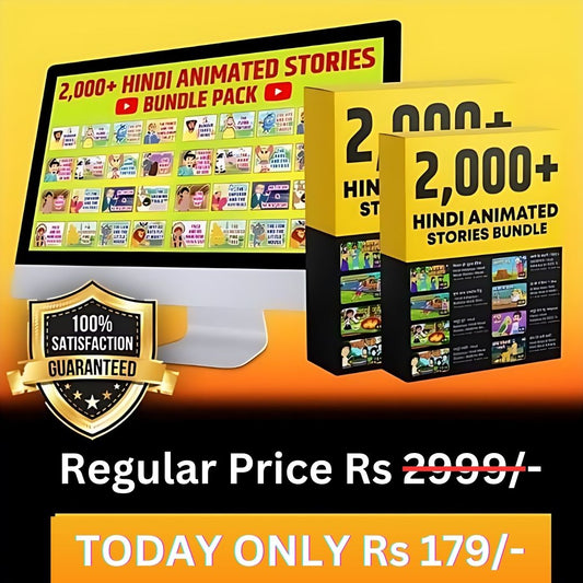2,000+ Hindi Animated Stories Bundle Earn 2 Lakhs per month from YouTube