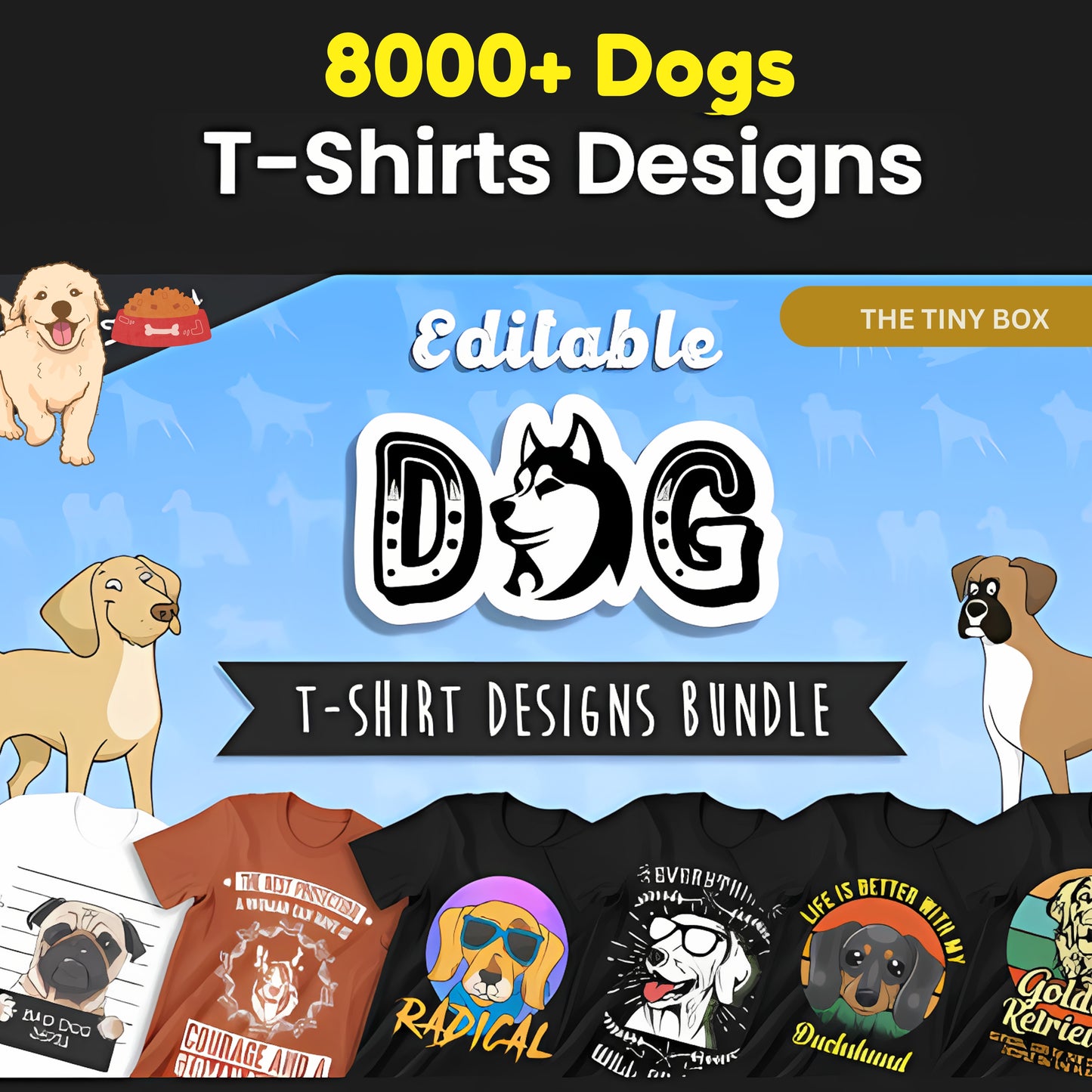 1 Lakh T-shirt Designs Editable