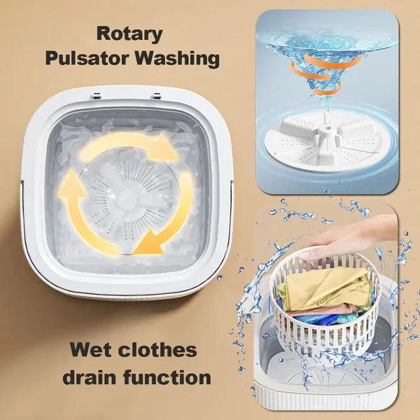 Portable Washing Machine, Foldable Washer and Dryer Combo