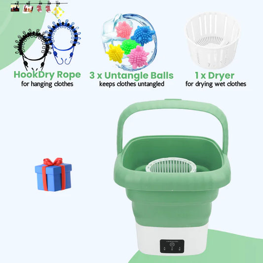 Portable Washing Machine, Foldable Washer and Dryer Combo