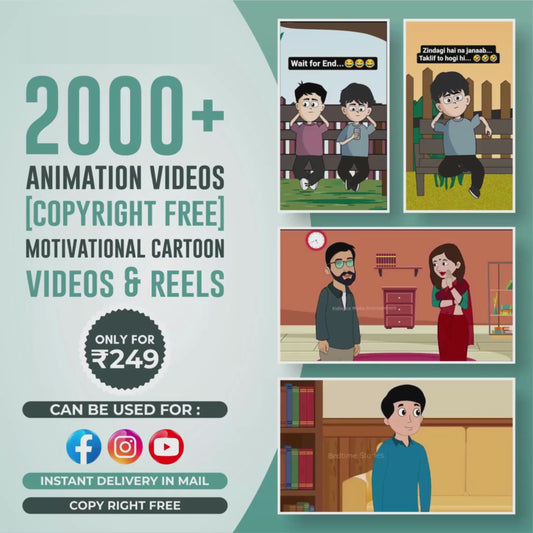 2000+ Animation Videos [Copyright Free] Motivational Cartoon Videos